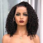 curly 4×4 lace closure bob wig