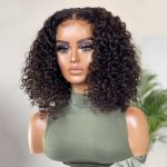 bouncy Deep curly short glueless wig