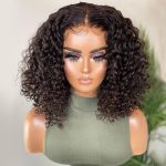 bouncy Deep curly short glueless wig