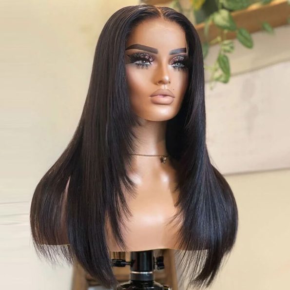 layered straight hair wig