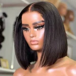 straight hair human hair bob wig 12