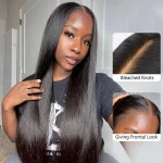 straight human hair glueless wig 9