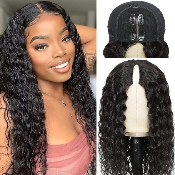 V part water wave wig