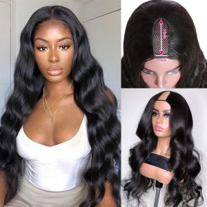 body wave U part wig
