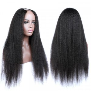 kinky straight U part wig