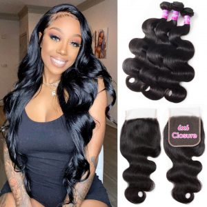 body wave bundles with 6x6 Closure