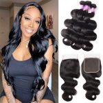 body wave with 5×5 lace closure (2)