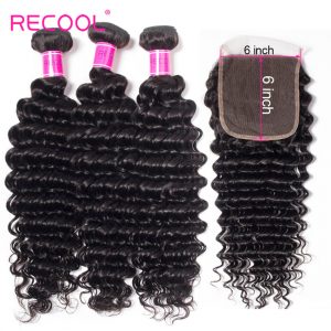 deep wave bundles with 6x6 lace closure