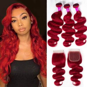red color body wave with cloure