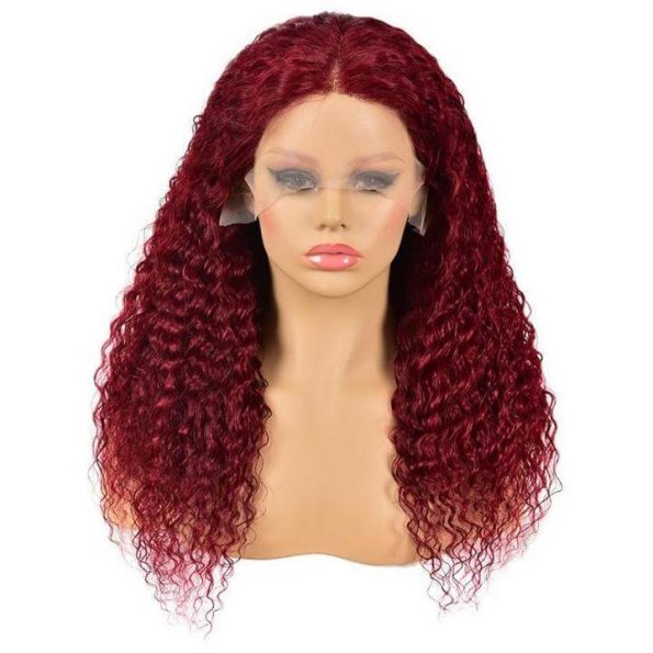 99j Burgundy deep wave wig