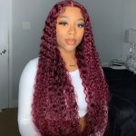 99j burgundy curly wig