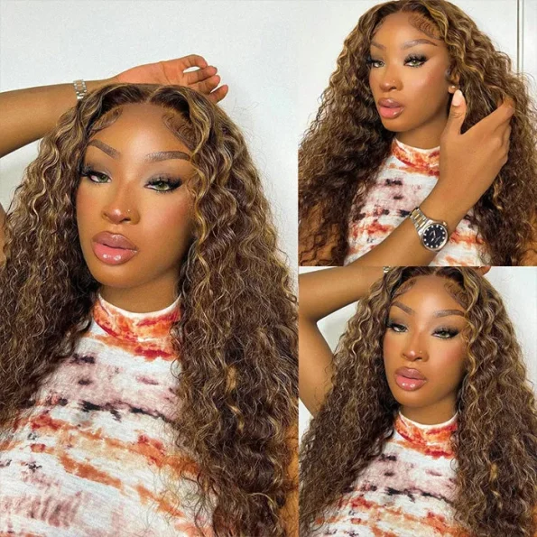 deep wave highlight 427 human hair wig