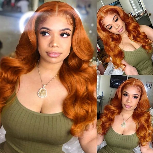 ginger_orange_wig straight hair