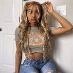 brown with blonde highlight wig recool body wave