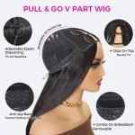 v part curly wig