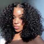 bouncy Deep curly short glueless wig