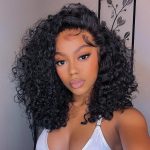 bouncy Deep curly short glueless wig