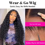 deep wave human hair wig