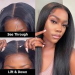 straight human hair glueless wig 3