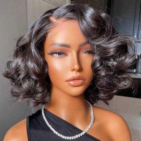 short bouncy loose wave wig