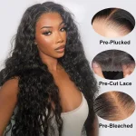 water wave human hair wig