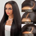 straight human hair glueless wig 3