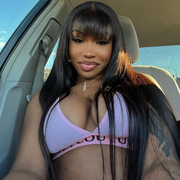 straight hair glueless wig with bangs