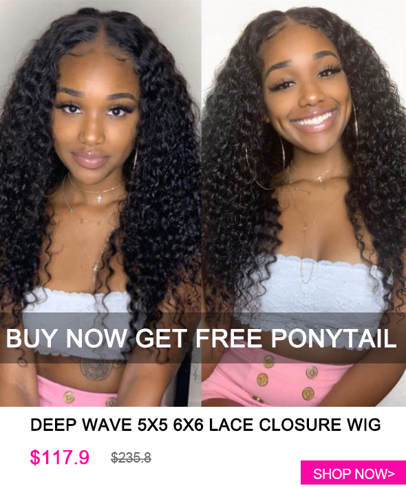 deep wave lace closure wig