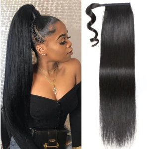 straight hair ponytail