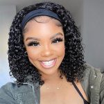 Deep curly headband wig