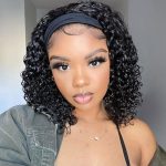 Deep curly headband wig