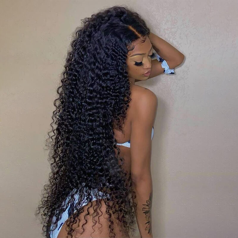 Deep wave wig long inches