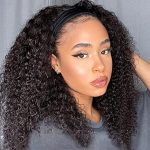 kinky curly headband wig