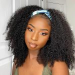 kinky curly headband wig