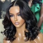 short loose wave wig middle part