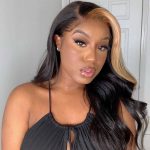 skunk strip highlight brown wig