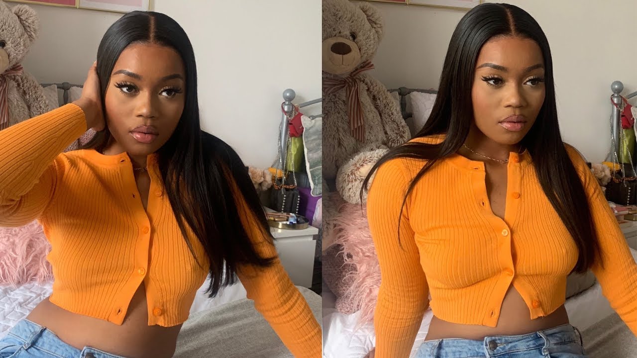 18 inch straight lace wig