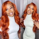 ginger color human hair wig