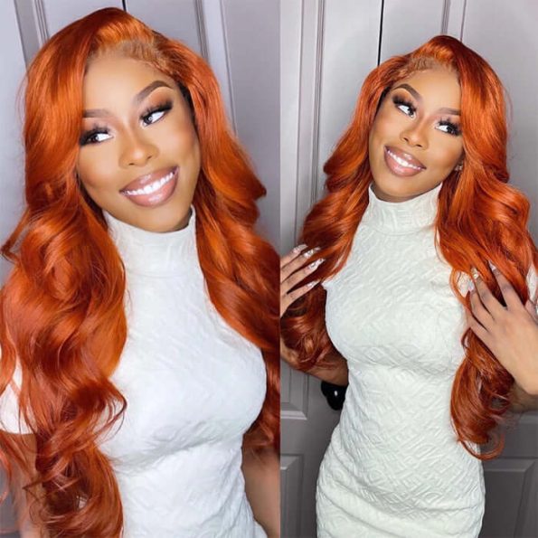 body wave ginger orange color