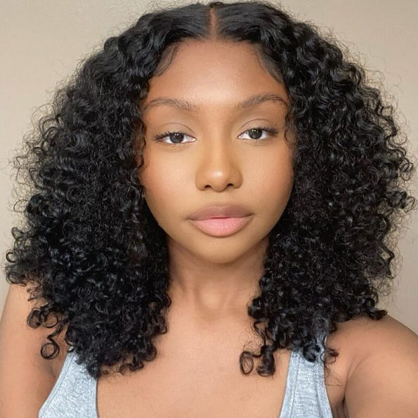 bouncy-Deep-curly-short-glueless-wig