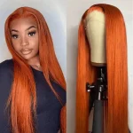 ginger color human hair wig