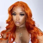 ginger color human hair wig