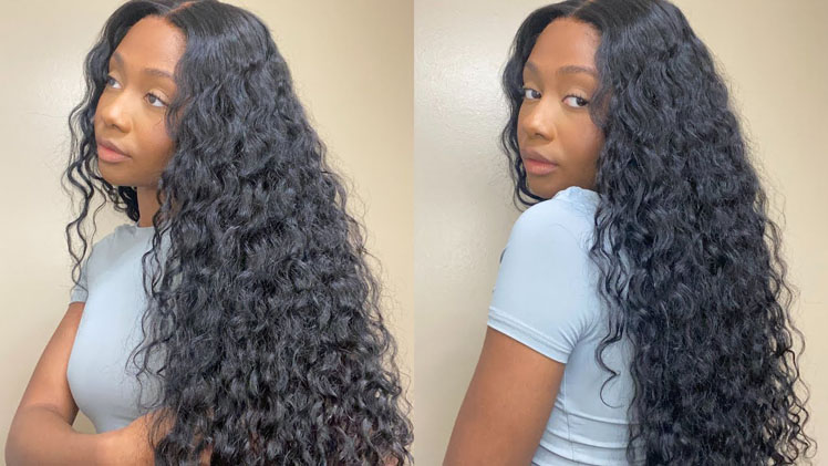 lace front wig-water wave