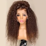 brown color human hair wig