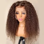 brown color human hair wig