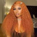 ginger color curly human hair wig (4)