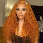ginger color curly human hair wig (4)