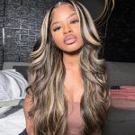 highlight 1b 22 body wave human hair wig