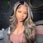 highlight body wave human hair wig