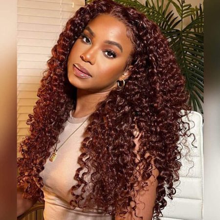 #33 Reddish Brown Deep Wave Wig